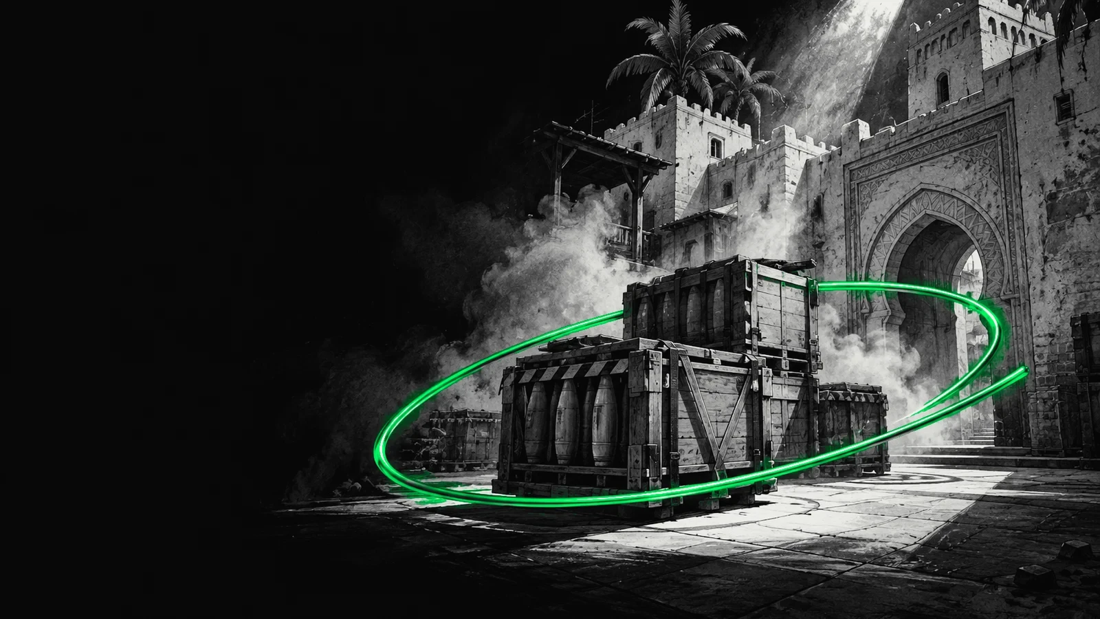 Ілюстрація: точка A мапи Mirage після виграного раунду, розвіюється дим